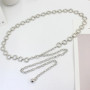 Fashion Metal Women skirt Belt Hip High Waist Gold Silver Narrow Chain Chunky Fringes Crystal Waist Chain Party