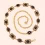 Unique Colorful Women Waist Chain Silver Metal Rhinestone Belly Belts Gold Ethnic Style Y2K Waistband Women