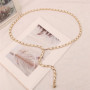 Fashion Chain Belt Female Waist Metal Belts For Women Luxury Tassel Thin Waistband Dress Coat Adjustable Corset