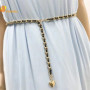 Fashion Chain Belt Female Waist Metal Belts For Women Luxury Tassel Thin Waistband Dress Coat Adjustable Corset