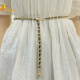 Fashion Chain Belt Female Waist Metal Belts For Women Luxury Tassel Thin Waistband Dress Coat Adjustable Corset