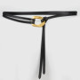 U Horseshoe Buckle Belt Women Two Bands Adjuatable Diyable Waist Decoration Small Golden Buckle