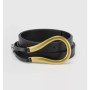 U Horseshoe Buckle Belt Women Two Bands Adjuatable Diyable Waist Decoration Small Golden Buckle
