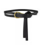 U Horseshoe Buckle Belt Women Two Bands Adjuatable Diyable Waist Decoration Small Golden Buckle