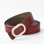 Women Belt Luxury Designer Needle Hole Adjustable Belt Buckle Fashion Leather Jeans Waistband Girl High Quality Female Belts New