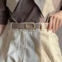 Women Belt Luxury Designer Needle Hole Adjustable Belt Buckle Fashion Leather Jeans Waistband Girl High Quality Female Belts New