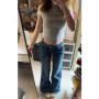 2025 Vintage High Street Low-Waisted Jeans Women Summer All-Match Wide Leg Y2K Denim Trousers Female Sexy Slim Fit Flares Pants
