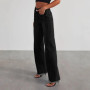 The New Neckermann Direct Women's Washable Loose Casual Straight-leg Wide-leg Floor-length Jeans Are High-end and Fashionable fo