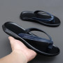 Summer Mens Luxury Genuine Leather Flip Flops Slippers For Men High Quality Flat Slippers Minimalist Size 38-44 Dropshipping