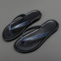 Summer Mens Luxury Genuine Leather Flip Flops Slippers For Men High Quality Flat Slippers Minimalist Size 38-44 Dropshipping