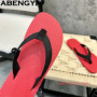 ABENGYA 2025 Summer New Hot Sale Flip Flops Flat Slippers Women 35-45 Plus Size Casual Beach Shoes Men Fashion Mules Slippers
