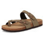 Asgard Women's Cork Footbed Sandals Summer Open-toed Breathable Slides With Adjustable Buckle Lady Non-slip Casual Beach Slipper