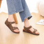 Asgard Suede Clogs New Cork Sole Slipper For Women Outdoor Non-slip Flat Mules Potato Shoes Summer Lady Leisure Beach Sandals