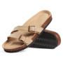 Asgard Summer Women's Sandals Outdoor Slip On Slides Cork Insole Sandals With Adjustable Double Buckle Lady Casual Beach Slipper