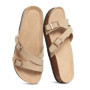 Asgard Summer Women's Sandals Outdoor Slip On Slides Cork Insole Sandals With Adjustable Double Buckle Lady Casual Beach Slipper