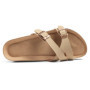 Asgard Summer Women's Sandals Outdoor Slip On Slides Cork Insole Sandals With Adjustable Double Buckle Lady Casual Beach Slipper