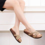 Asgard Summer Women's Sandals Outdoor Slip On Slides Cork Insole Sandals With Adjustable Double Buckle Lady Casual Beach Slipper
