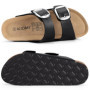 Crestar Women's Cork Footbed Sandals With Arch Support Summer Cozy Non-slip Adjustable Buckle Sandals Lady Casual Beach Slippers