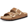 Crestar Women's Cork Footbed Sandals With Arch Support Summer Cozy Non-slip Adjustable Buckle Sandals Lady Casual Beach Slippers