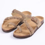 Comwarm New Women's Cork Footbed Sandals with Arch Support Comfortable Slip-On Slide Sandals With Adjustable Buckle for Summer