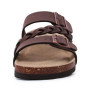 Evshine Summer Fashion Cork Slippers For Women Comfort Arch Support Outdoor Leather Sandals Unisex New Double Buckle Flat Slides