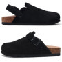 Kidmi New Cow Suede Women's Potato Shoes With Adjustable Strap Cork Insole Mules Outdoor Unisex Clogs Slippers With Arch Support