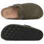 Kidmi New Cow Suede Women's Potato Shoes With Adjustable Strap Cork Insole Mules Outdoor Unisex Clogs Slippers With Arch Support