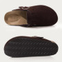 Kidmi New Cow Suede Women's Potato Shoes With Adjustable Strap Cork Insole Mules Outdoor Unisex Clogs Slippers With Arch Support