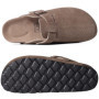 Kidmi New Cow Suede Women's Potato Shoes With Adjustable Strap Cork Insole Mules Outdoor Unisex Clogs Slippers With Arch Support