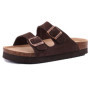 Evshine Men Cork Slippers Summer Cork Footbed Clogs Sandals Women Outdoor Suede Beach Slides With Arch Support Men Clogs Sandals