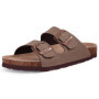 Evshine Men Cork Slippers Summer Cork Footbed Clogs Sandals Women Outdoor Suede Beach Slides With Arch Support Men Clogs Sandals