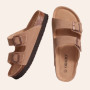 Evshine Men Cork Slippers Summer Cork Footbed Clogs Sandals Women Outdoor Suede Beach Slides With Arch Support Men Clogs Sandals