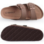 Evshine Men Cork Slippers Summer Cork Footbed Clogs Sandals Women Outdoor Suede Beach Slides With Arch Support Men Clogs Sandals