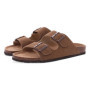 Evshine Cow Suede Cork Slippers Women Fashion Clogs Mules Footbed Cork Mules Men Baotou Slippers Summer Cork Sandals Comfy Mules