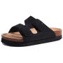Evshine Cow Suede Cork Slippers Women Fashion Clogs Mules Footbed Cork Mules Men Baotou Slippers Summer Cork Sandals Comfy Mules