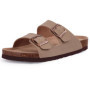 Evshine Cow Suede Cork Slippers Women Fashion Clogs Mules Footbed Cork Mules Men Baotou Slippers Summer Cork Sandals Comfy Mules