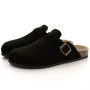 Evshine Cow Suede Cork Slippers Women Fashion Clogs Mules Footbed Cork Mules Men Baotou Slippers Summer Cork Sandals Comfy Mules