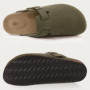 Evshine Cow Suede Cork Slippers Women Fashion Clogs Mules Footbed Cork Mules Men Baotou Slippers Summer Cork Sandals Comfy Mules