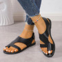 Women'S Sandals With Arch Support Comfortable Soft Open Toe Casual Flat Sandals For Various Occasions Beach Toe Ring Flip Flops