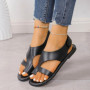 Women'S Sandals With Arch Support Comfortable Soft Open Toe Casual Flat Sandals For Various Occasions Beach Toe Ring Flip Flops