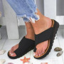 Women Sandal Wedge Heels Flip Flops Summer Elegant Shoes House Home Platform Soft Bottom Slipper Plu Size Beach Slide PU leather