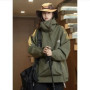Outdoor Windbreaker Women Double Zipper Sweatshirt Hooded Jackets Waterproof Windproof Oversized Pockets Coat Sports Sportswear
