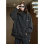 Outdoor Windbreaker Women Double Zipper Sweatshirt Hooded Jackets Waterproof Windproof Oversized Pockets Coat Sports Sportswear