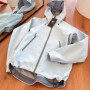 Unisex Outdoor Waterproof Windproof Jacket Embroidered Bird Lightweight Hiking Camping Coat Casual Windbreaker Men women
