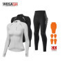 WOSAWE Women Motorcycle Jacket Pants Suit Autumn Winter Warm Breathable Moto Riding Set Full Zipper Slim Fit CE Certified Pads