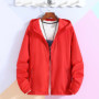 Women Basic Jackets 2026 Summer Causal Solid Thin Windbreaker Woman Hooded Coats Zipper Lightweight Jacket Famale veste femme