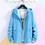 Women Basic Jackets 2026 Summer Causal Solid Thin Windbreaker Woman Hooded Coats Zipper Lightweight Jacket Famale veste femme