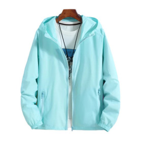 Women Basic Jackets 2026 Summer Causal Solid Thin Windbreaker Woman Hooded Coats Zipper Lightweight Jacket Famale veste femme