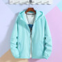 Women Basic Jackets 2026 Summer Causal Solid Thin Windbreaker Woman Hooded Coats Zipper Lightweight Jacket Famale veste femme