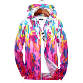 2026 Summer Quick Drying Women Basic Jackets Windbreaker Camouflage Hooded Jackets Woman Coat Zipper Lightweight Jackets Bomber